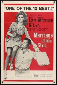 3e604 MARRIAGE ITALIAN STYLE 1sh '65 de Sica's Matrimonio all'Italiana, Loren, Mastroianni