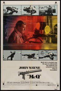 3e609 McQ 1sh '74 John Sturges, John Wayne is a busted cop with an unlicensed gun!