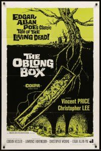 3e683 OBLONG BOX 1sh '69 Vincent Price, Edgar Allan Poe's tale of living dead, cool horror art!