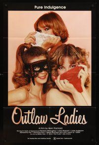 3e713 OUTLAW LADIES 1sh '81 great image of three sexy dominatrixes using panties as masks, x-rated!