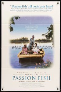 3e723 PASSION FISH 1sh '92 John Sayles, Mary McDonnell & Alfre Woodard in boat!