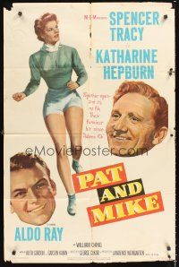 3e727 PAT & MIKE 1sh '52 not much meat on Katharine Hepburn but what there is, is choice!