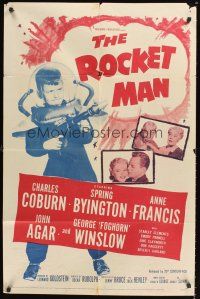 3e792 ROCKET MAN 1sh '54 great image of Foghorn Winslow in space suit, written by Lenny Bruce!