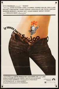 3e835 SKIDOO 1sh '69 Otto Preminger, drug comedy, sexy image of girl with pants unbuttoned!