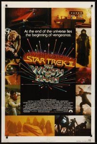 3e866 STAR TREK II 1sh '82 The Wrath of Khan, Leonard Nimoy, William Shatner, sci-fi sequel!