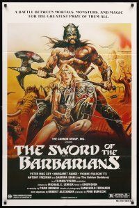 3e900 SWORD OF THE BARBARIANS revised 1sh '83 a battle between mortals, monsters, and magic!
