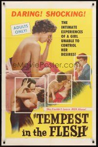 3e909 TEMPEST IN THE FLESH 1sh '54 intimate experiences of a girl unable to control her desires!