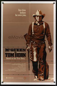 3e935 TOM HORN 1sh '80 they couldn't bring enough men to bring Steve McQueen down!