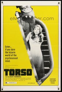 3e939 TORSO 1sh '73 directed by Sergio Martino, sexy Suzy Kendall, bizarre psychosexual minds!