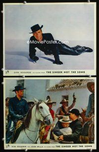 3f984 SINGER NOT THE SONG 2 Eng/Italy LCs '62 cowboy Dirk Bogarde, English western!