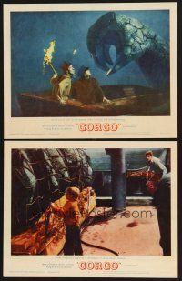 3f974 GORGO 2 LCs '61 both scenes show the monster captured & attacking!