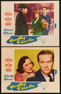 3f985 SOMETHING TO LIVE FOR 2 LCs '52 Joan Fontaine, Ray Milland, Teresa Wright, George Stevens