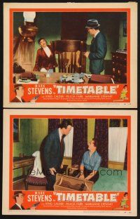 3f992 TIMETABLE 2 LCs '56 Mark Stevens, Felicia Farr, deadly minutes, murderous seconds!