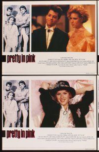 3f604 PRETTY IN PINK 8 English LCs '86 great portrait of Molly Ringwald, Dean Stanton & Jon Cryer!