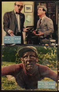 3f808 UP IN THE WORLD 8 English LCs '56 close up of Norman Wisdom in mud, Maureen Swanson!