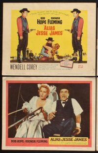 3f131 ALIAS JESSE JAMES 8 LCs '59 wacky outlaw Bob Hope & sexy Rhonda Fleming!