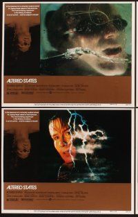 3f135 ALTERED STATES 8 LCs '80 William Hurt, Paddy Chayefsky, Ken Russell, sci-fi horror!