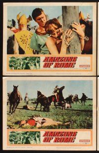 3f137 AMAZONS OF ROME 8 LCs '63 Louis Jourdan, they fought like 10,000 unchained tigers!