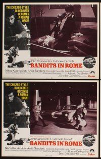 3f167 BANDITS IN ROME 8 LCs '68 John Cassavetes, Alberto De Martino, Roma come Chicago!