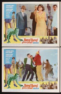 3f168 BANG BANG YOU'RE DEAD 8 LCs '66 Tony Randall, sexy Senta Berger, Herbert Lom, Terry-Thomas