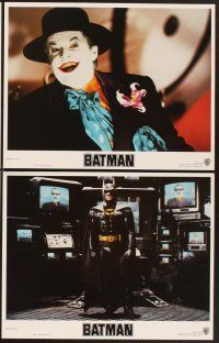 3f172 BATMAN 8 LCs '89 great c/u of Joker Jack Nicholson & Kim Basinger, directed by Tim Burton!