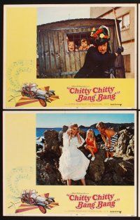 3f236 CHITTY CHITTY BANG BANG 8 LCs '69 Dick Van Dyke, sexy Sally Ann Howes, wacky flying car!