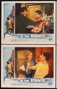 3f254 CRIME IN THE STREETS 8 LCs '56 directed by Don Siegel, Sal Mineo & 1st John Cassavetes!