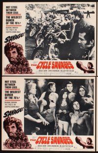 3f261 CYCLE SAVAGES 8 LCs '70 hot steel between their legs, Bruce Dern, great motorcycle images!