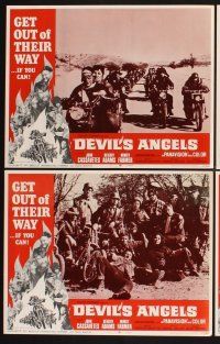 3f279 DEVIL'S ANGELS 8 LCs '67 Corman, Cassavetes, their god is violence, they live by lust!