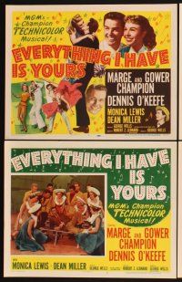 3f303 EVERYTHING I HAVE IS YOURS 8 LCs '52 great images of Marge & Gower Champion dancing!