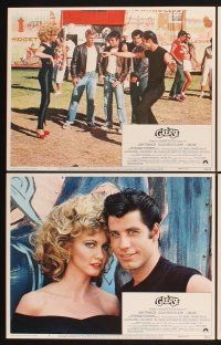 3f375 GREASE 8 LCs '78 John Travolta, Olivia Newton-John, Frankie Avalon in most classic musical!