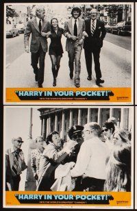 3f387 HARRY IN YOUR POCKET 8 LCs '73 James Coburn, Trish Van Devere, Michael Sarrazin!