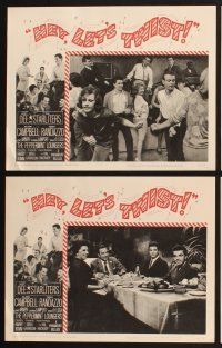 3f395 HEY LET'S TWIST 8 LCs '62 the rock & roll sensation at New York's Peppermint Lounge!!