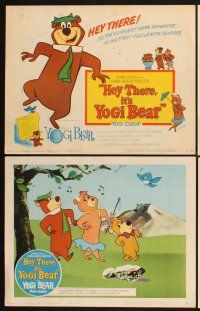3f396 HEY THERE IT'S YOGI BEAR 8 LCs '64 Hanna-Barbera, Yogi's first full-length feature!