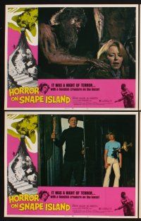 3f405 HORROR ON SNAPE ISLAND 8 LCs '72 Bryant Haliday, a night of terror, wild horror images!