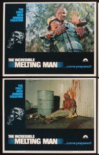 3f426 INCREDIBLE MELTING MAN 8 LCs '77 AIP, gruesome images of the first new horror creature!