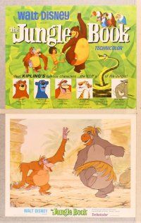 3f063 JUNGLE BOOK 9 LCs '67 & R78 Walt Disney classic, great image of all characters!