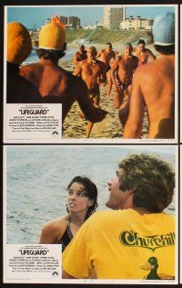3f483 LIFEGUARD 8 LCs '76 close up of Sam Elliot & pretty young Kathleen Quinlan!