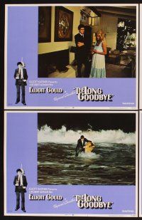 3f492 LONG GOODBYE 8 LCs '74 Elliott Gould as Philip Marlowe, Sterling Hayden, film noir!