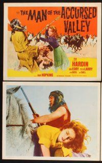 3f504 MAN OF THE CURSED VALLEY 8 LCs '65 L'uomo della valle maledetta, Ty Hardin in western action!