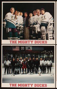 3f526 MIGHTY DUCKS 8 LCs '92 Walt Disney, Emilio Estevez, Joss Ackland, ice hockey!