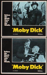 3f531 MOBY DICK 8 LCs R76 directed by John Huston, Gregory Peck & Leo Genn!