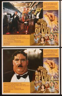 3f538 MONTY PYTHON'S THE MEANING OF LIFE 8 LCs '83 Chapman, Cleese, Gilliam, Idle, Jones, Palin