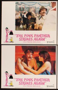 3f594 PINK PANTHER STRIKES AGAIN 8 LCs '76 Peter Sellers is Inspector Jacques Clouseau!