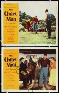 3f943 QUIET MAN 3 LCs R56 & 57 John Wayne & Maureen O'Hara, John Ford directed classic!
