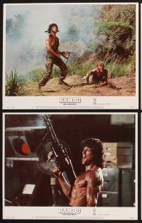 3f615 RAMBO FIRST BLOOD PART II 8 LCs '85 no man, no law, no war can stop Sylvester Stallone!