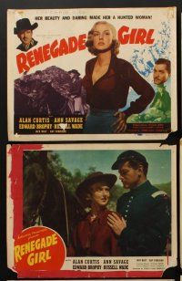 3f626 RENEGADE GIRL 8 LCs '46 Ann Savage outlawed herself from loving Alan Curtis!