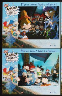 3f648 RUGRATS IN PARIS 8 LCs '00 great cartoon art of Nickelodeon kids in France!
