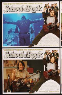 3f658 SCHOOL OF ROCK 8 advance LCs '03 great images of wacky teacher Jack Black, Joan Cusack!