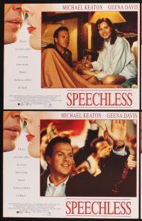 3f705 SPEECHLESS 8 LCs '94 Michael Keaton, Geena Davis, Christopher Reeve!